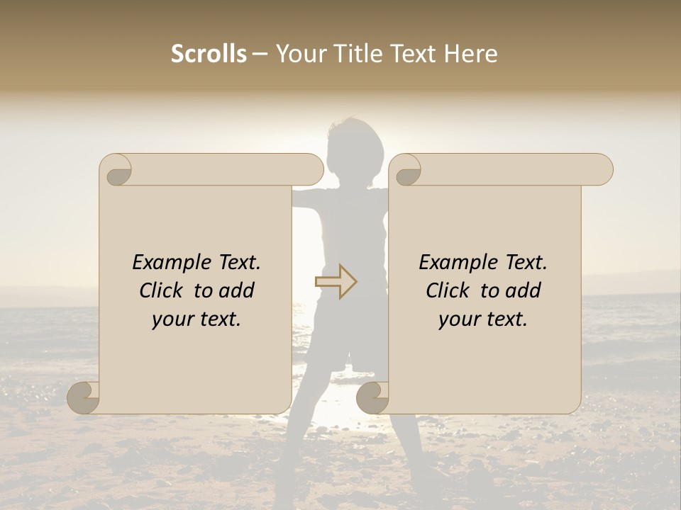 Hug Pose Sand PowerPoint Template
