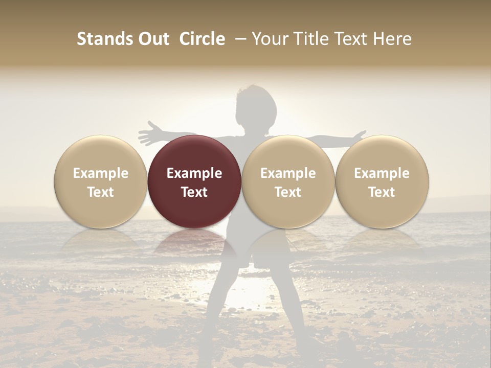 Hug Pose Sand PowerPoint Template