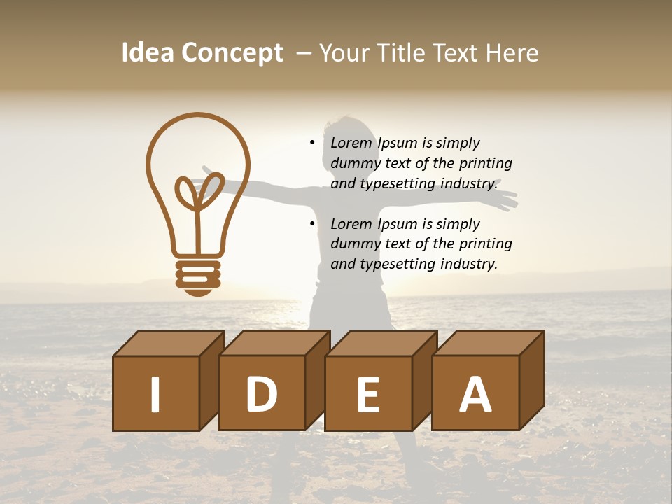 Hug Pose Sand PowerPoint Template