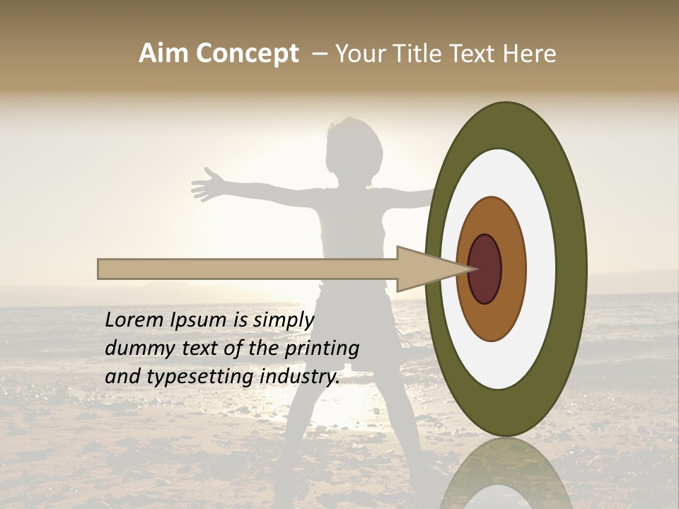 Hug Pose Sand PowerPoint Template