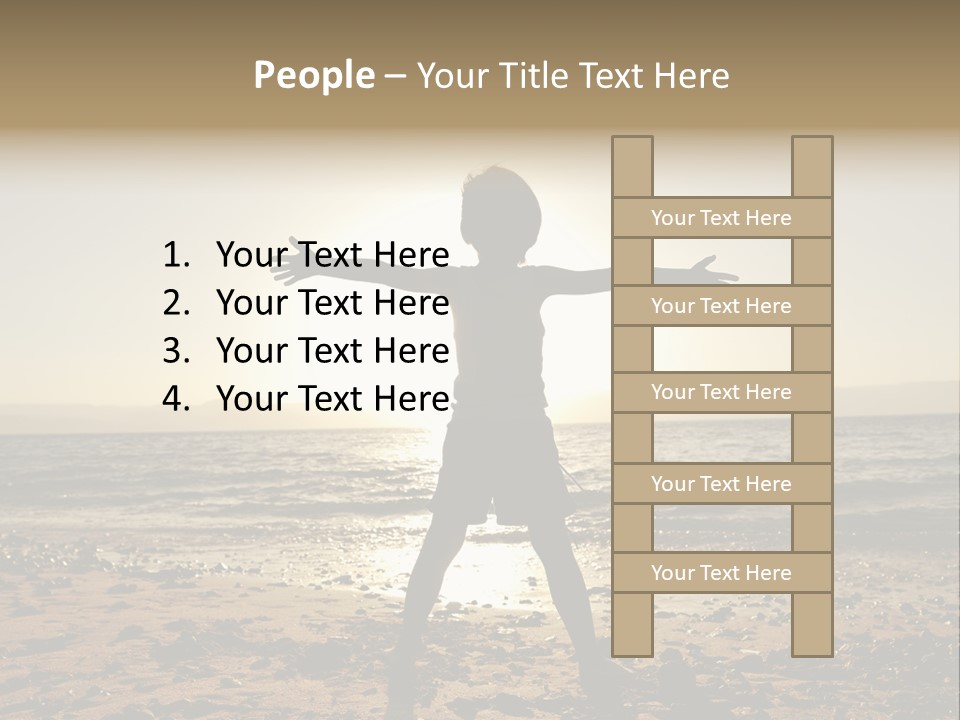 Hug Pose Sand PowerPoint Template
