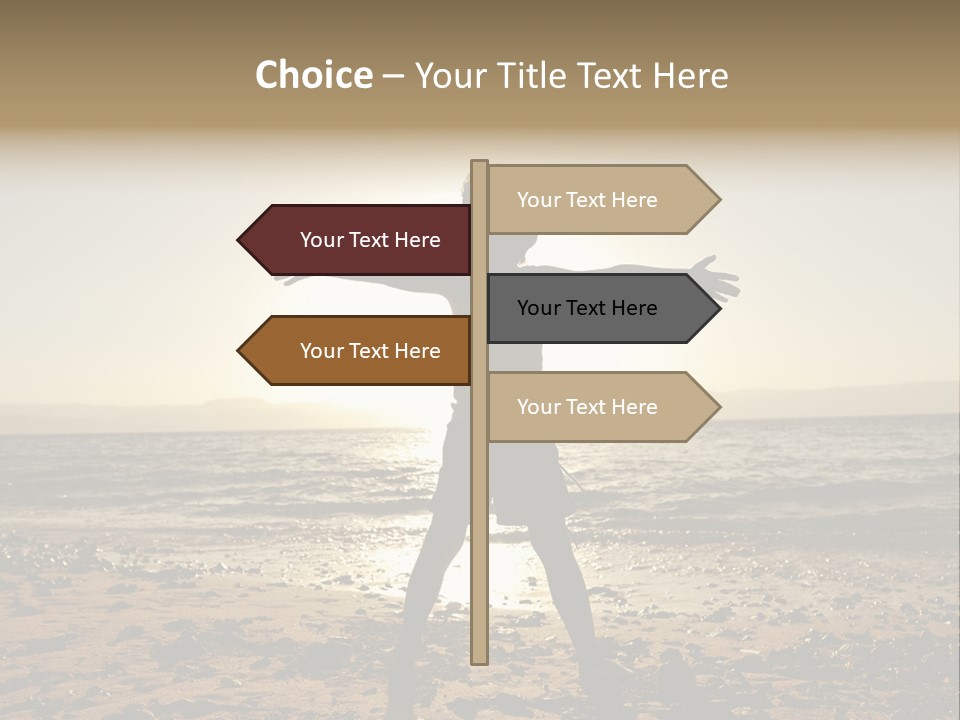 Hug Pose Sand PowerPoint Template