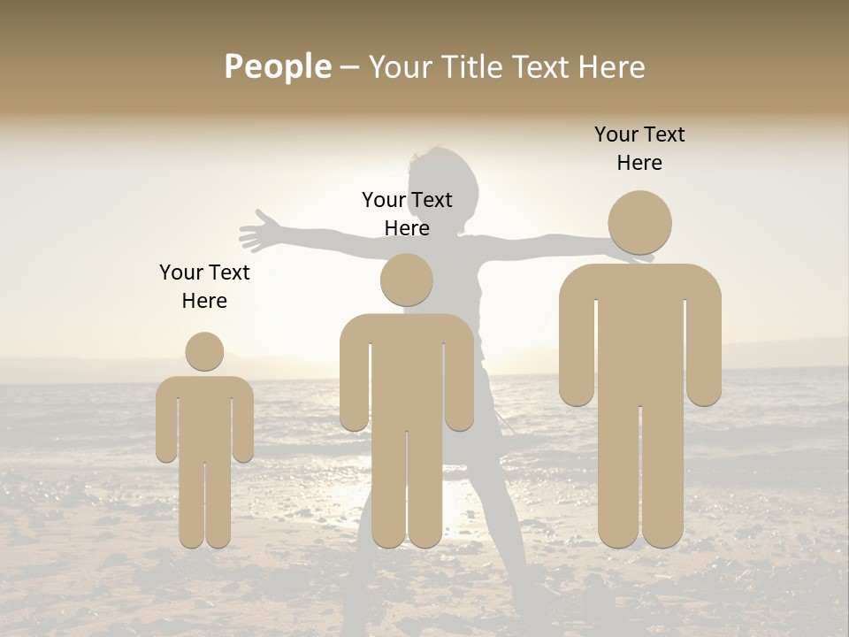 Hug Pose Sand PowerPoint Template