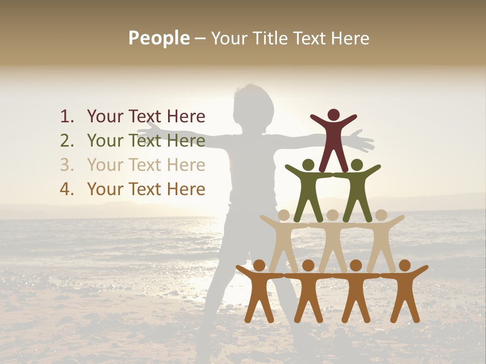 Hug Pose Sand PowerPoint Template