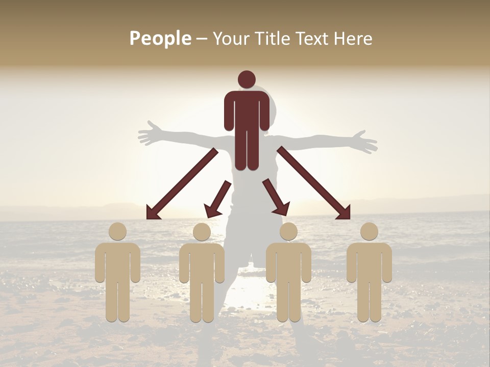 Hug Pose Sand PowerPoint Template
