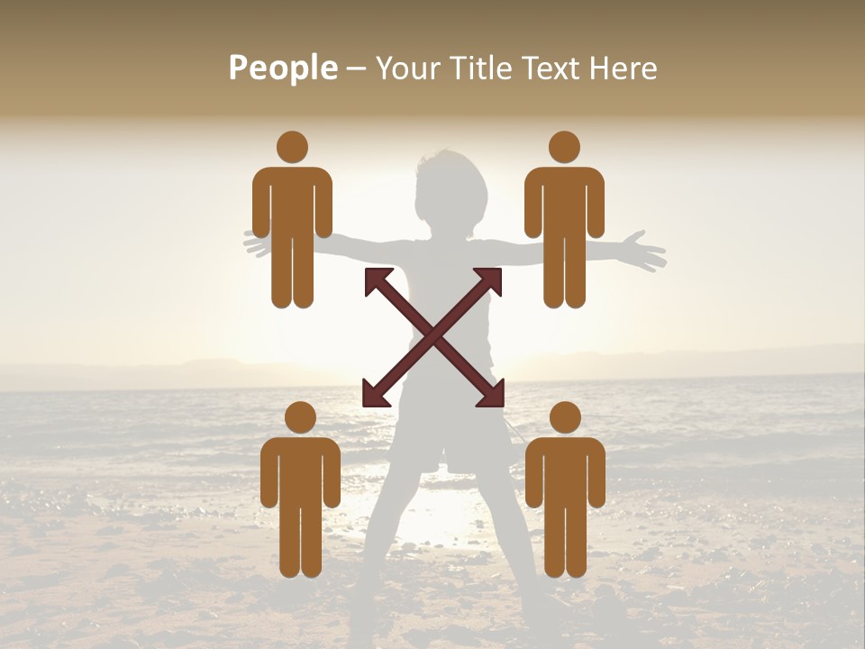 Hug Pose Sand PowerPoint Template