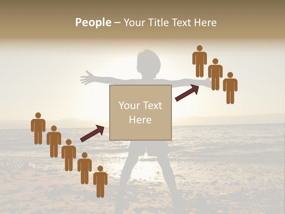 Hug Pose Sand PowerPoint Template