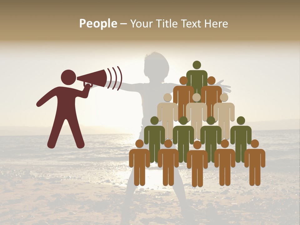 Hug Pose Sand PowerPoint Template