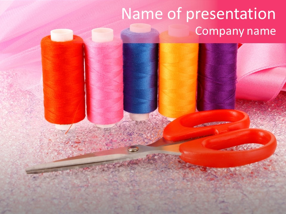 Textile Needlework Sew PowerPoint Template