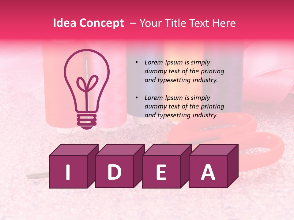 Textile Needlework Sew PowerPoint Template