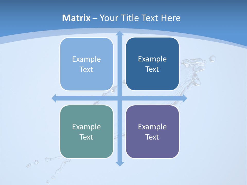 Wet Splashes Abstract PowerPoint Template