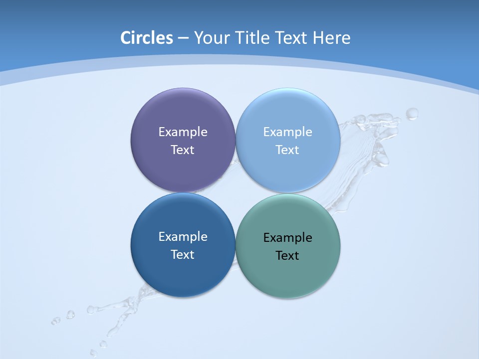 Wet Splashes Abstract PowerPoint Template