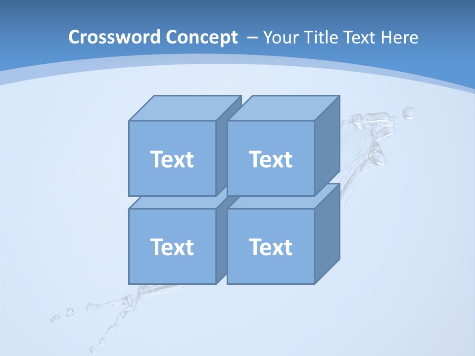 Wet Splashes Abstract PowerPoint Template