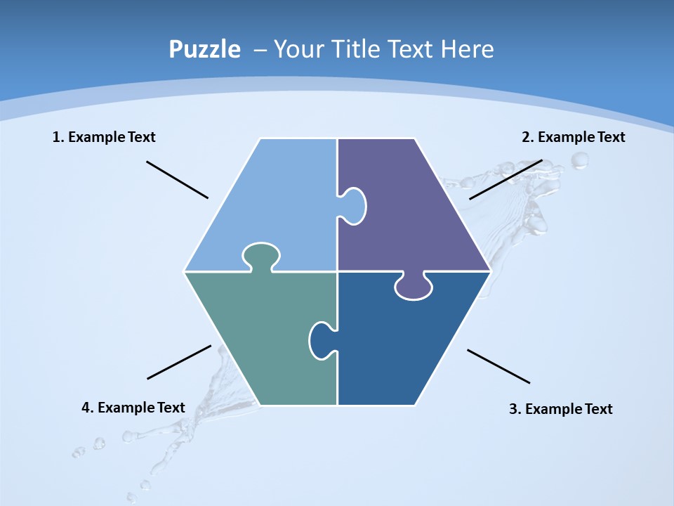 Wet Splashes Abstract PowerPoint Template