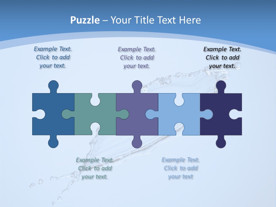 Wet Splashes Abstract PowerPoint Template