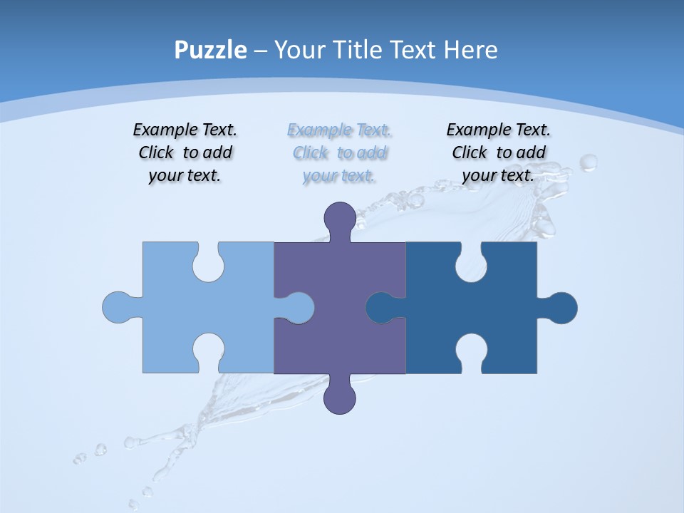 Wet Splashes Abstract PowerPoint Template