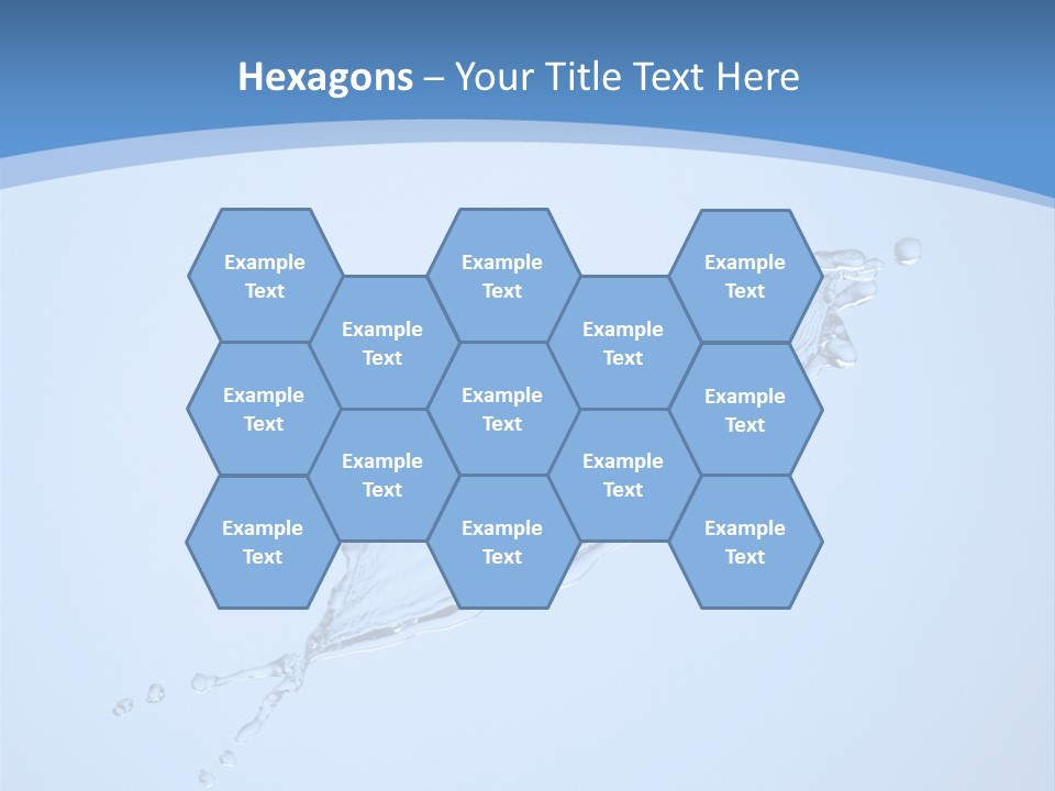 Wet Splashes Abstract PowerPoint Template