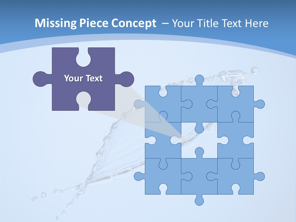 Wet Splashes Abstract PowerPoint Template