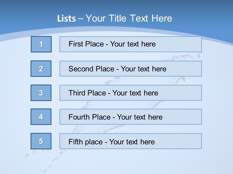 Wet Splashes Abstract PowerPoint Template