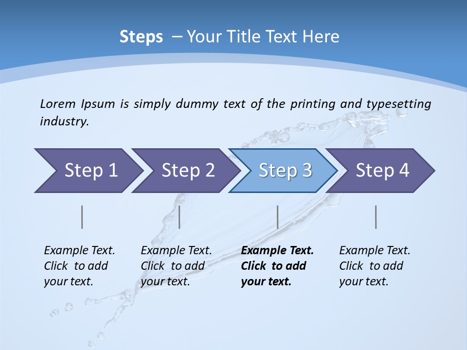 Wet Splashes Abstract PowerPoint Template