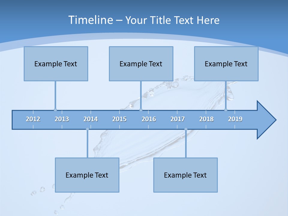 Wet Splashes Abstract PowerPoint Template