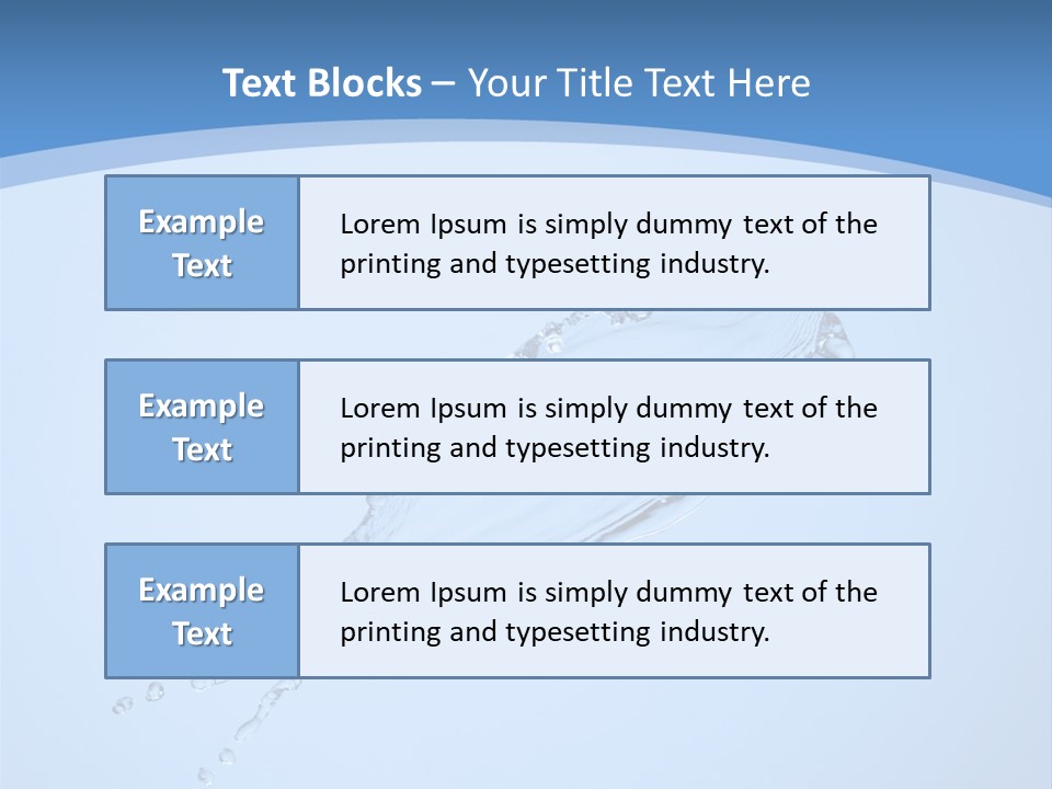 Wet Splashes Abstract PowerPoint Template