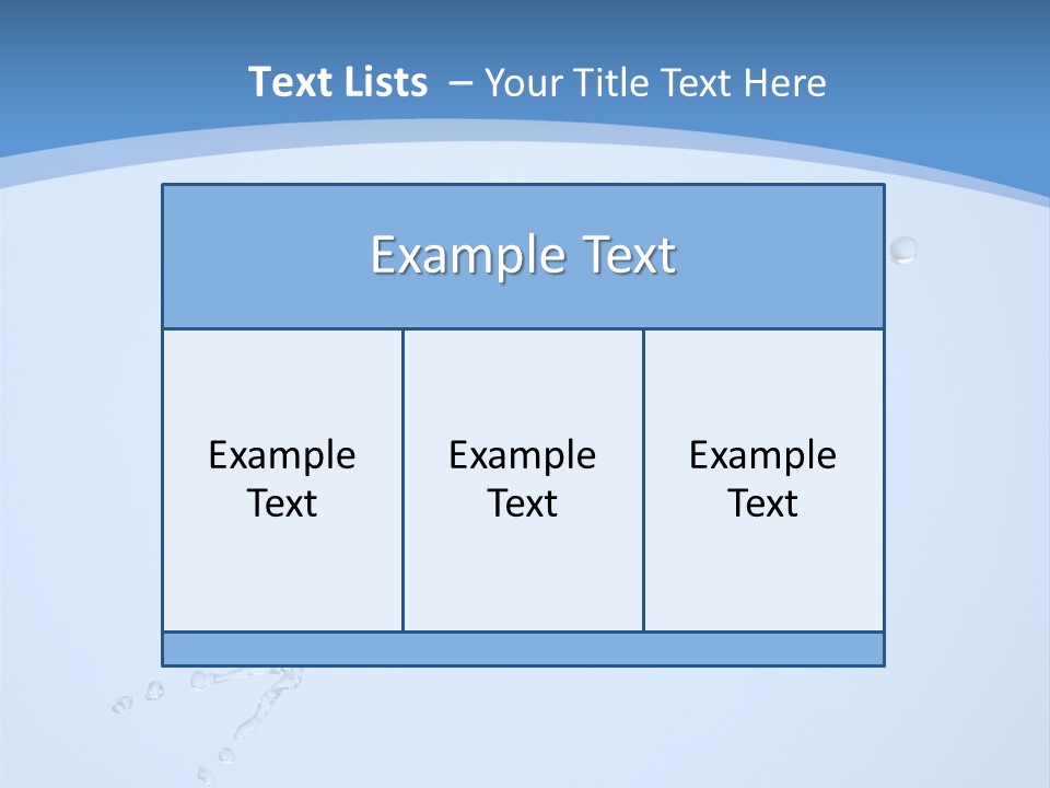 Wet Splashes Abstract PowerPoint Template