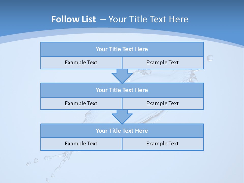Wet Splashes Abstract PowerPoint Template