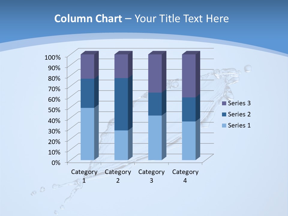 Wet Splashes Abstract PowerPoint Template