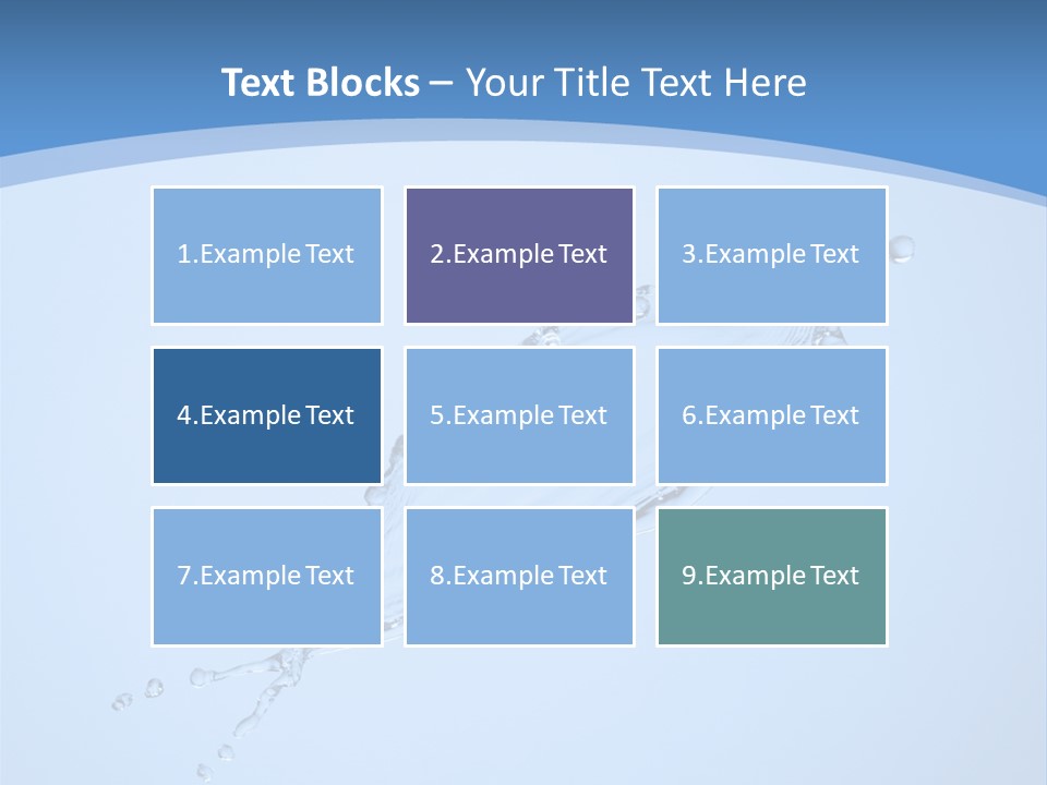 Wet Splashes Abstract PowerPoint Template