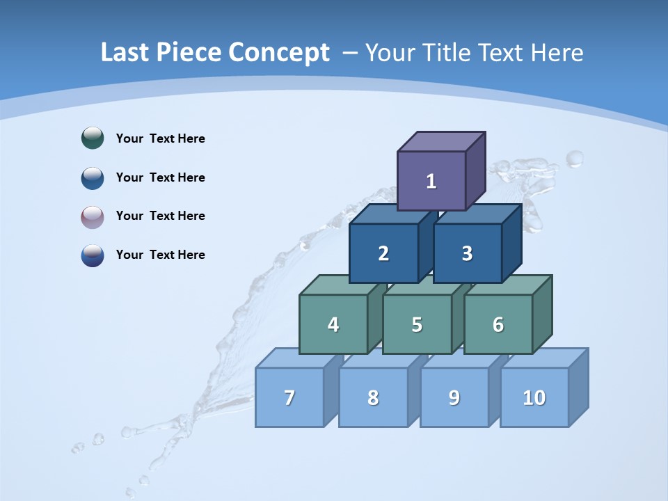 Wet Splashes Abstract PowerPoint Template