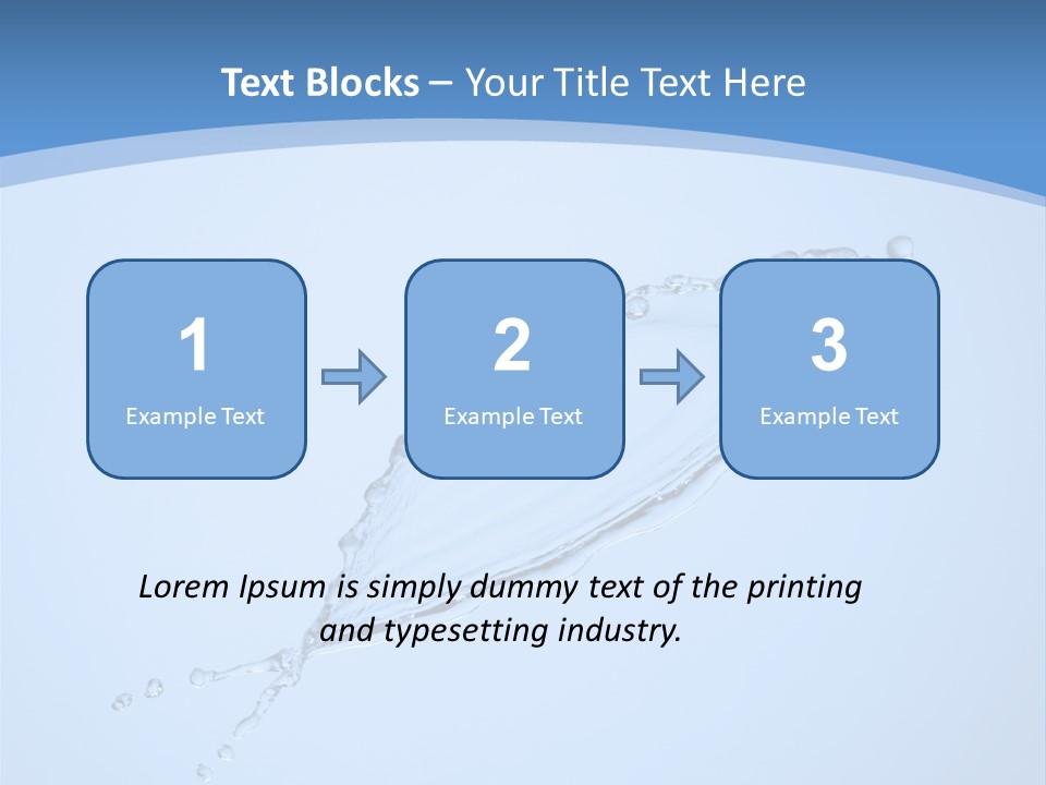 Wet Splashes Abstract PowerPoint Template