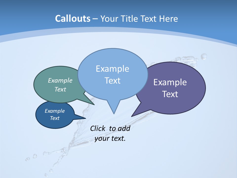 Wet Splashes Abstract PowerPoint Template