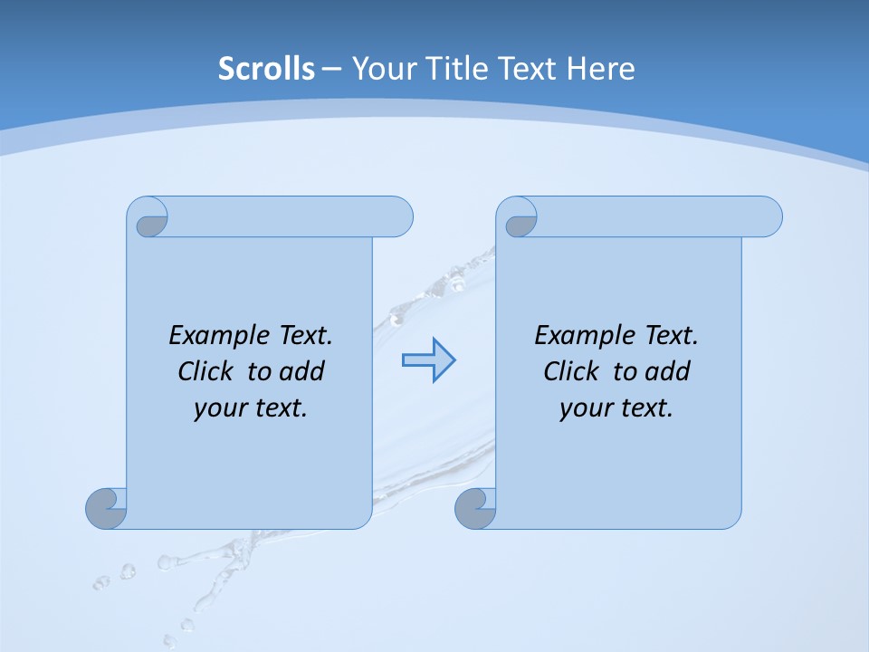 Wet Splashes Abstract PowerPoint Template