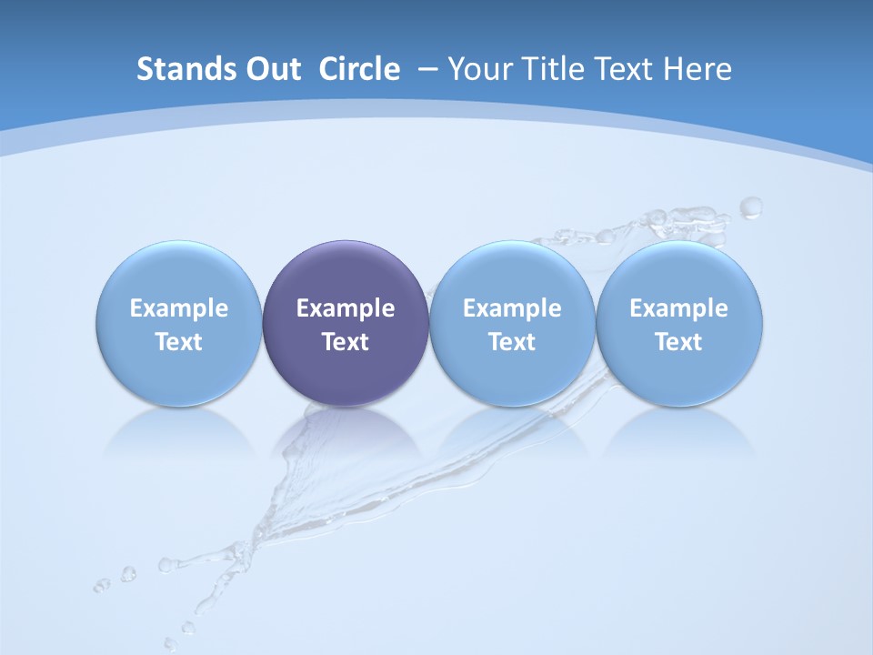 Wet Splashes Abstract PowerPoint Template