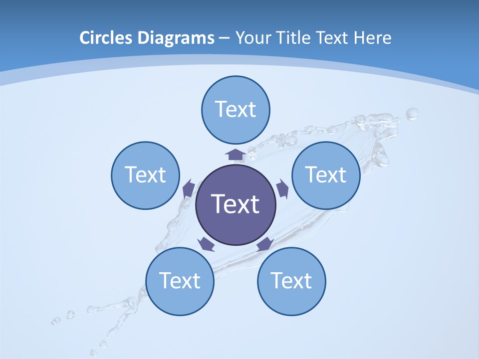 Wet Splashes Abstract PowerPoint Template