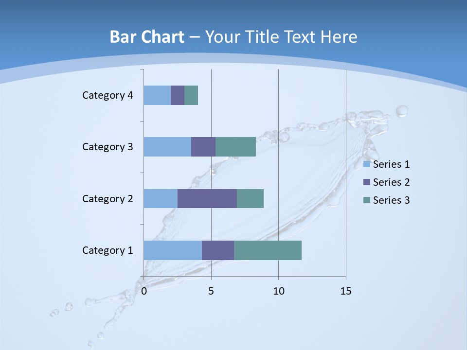 Wet Splashes Abstract PowerPoint Template