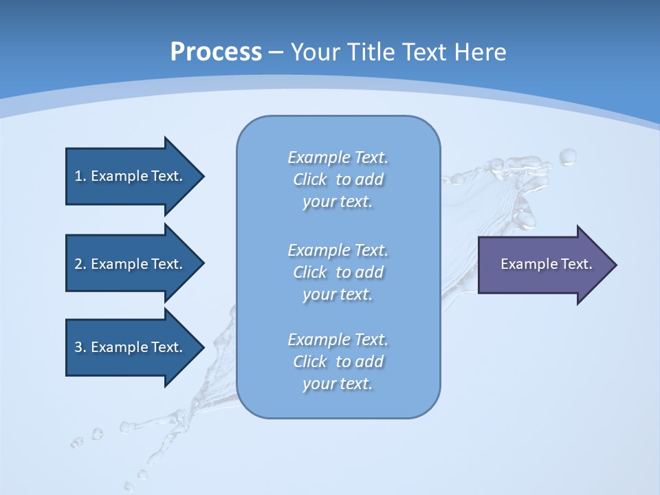 Wet Splashes Abstract PowerPoint Template