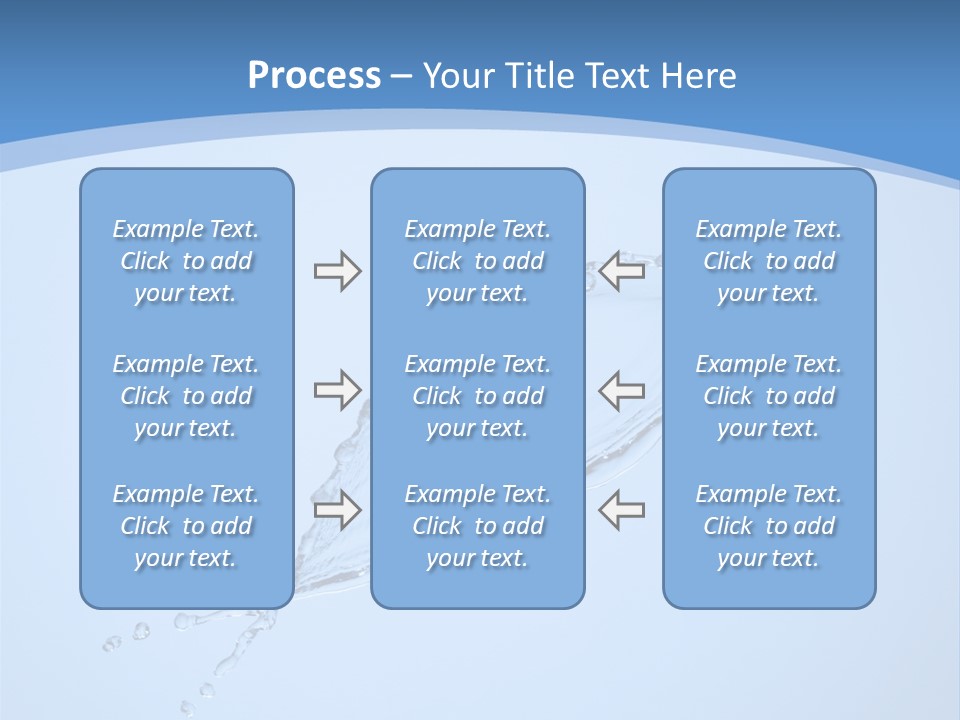 Wet Splashes Abstract PowerPoint Template