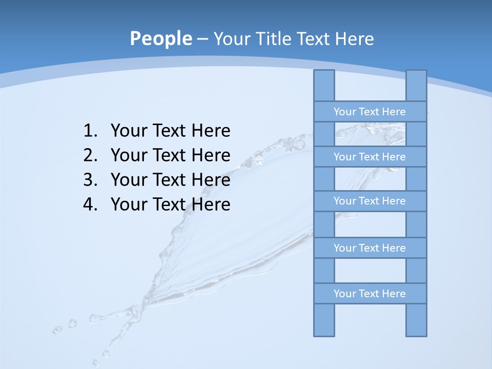 Wet Splashes Abstract PowerPoint Template
