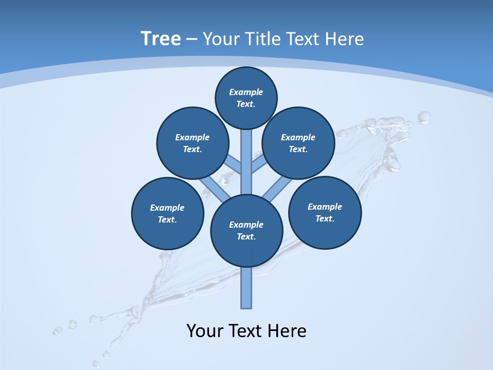 Wet Splashes Abstract PowerPoint Template