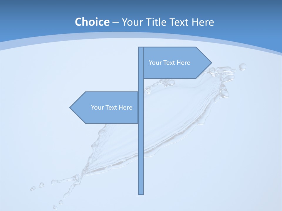 Wet Splashes Abstract PowerPoint Template