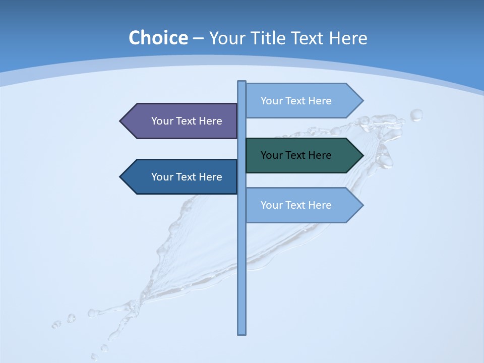 Wet Splashes Abstract PowerPoint Template