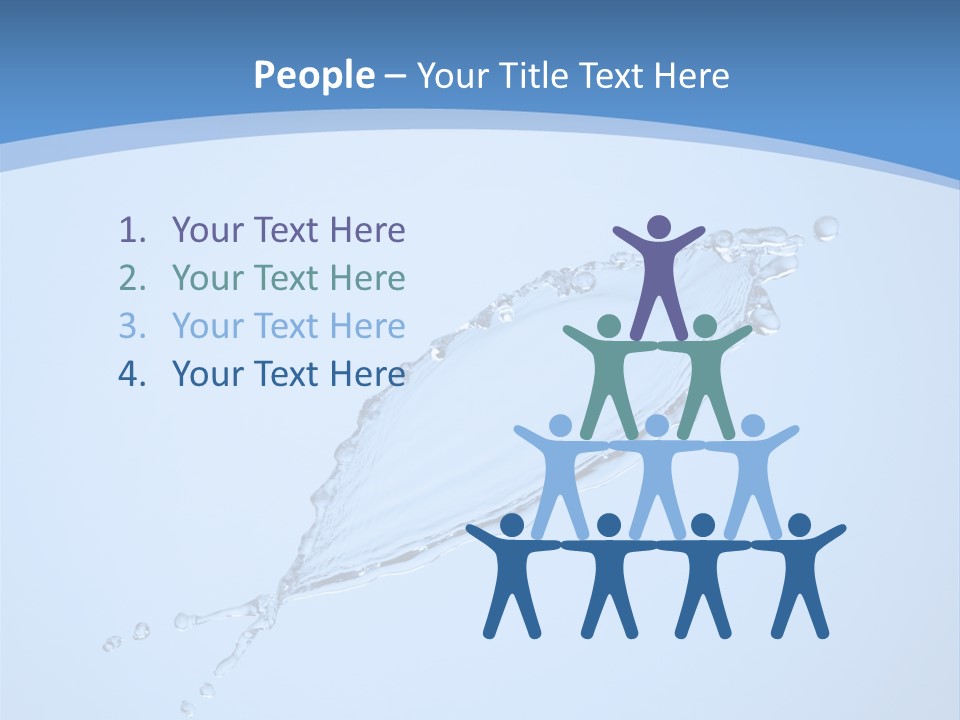 Wet Splashes Abstract PowerPoint Template