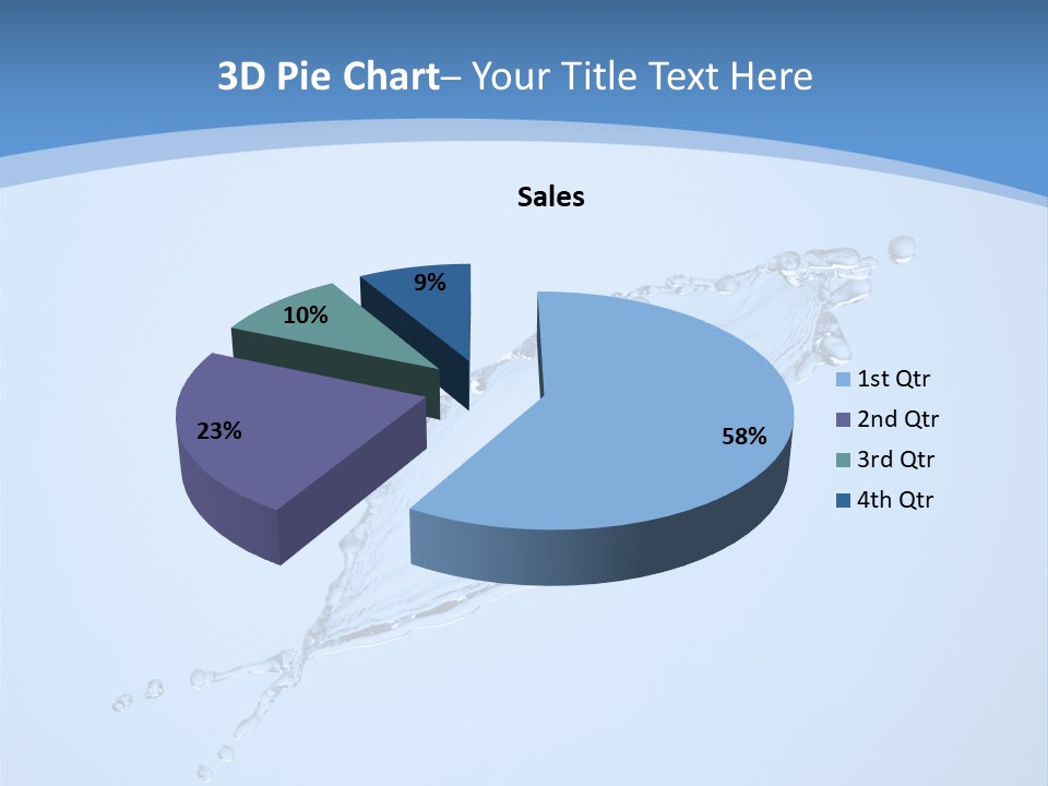 Wet Splashes Abstract PowerPoint Template