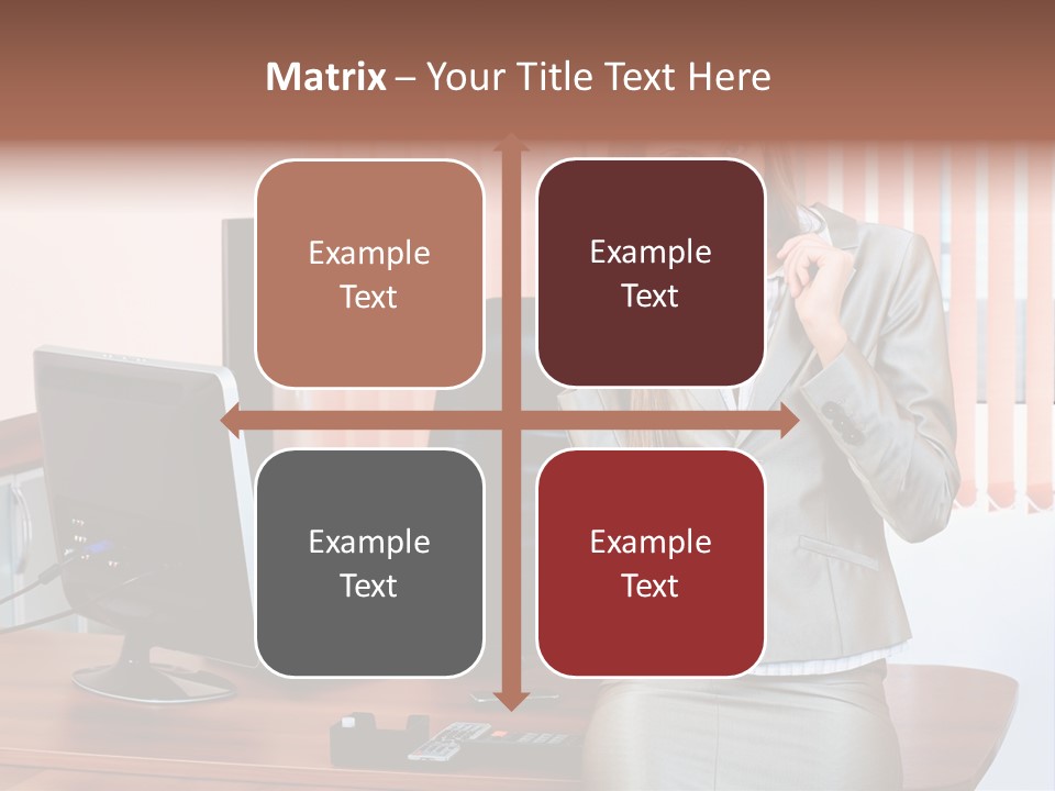 Friendly Information Girl PowerPoint Template