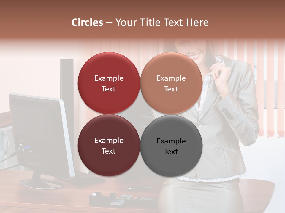 Friendly Information Girl PowerPoint Template