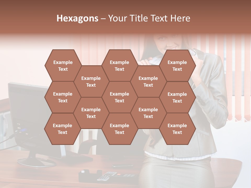 Friendly Information Girl PowerPoint Template