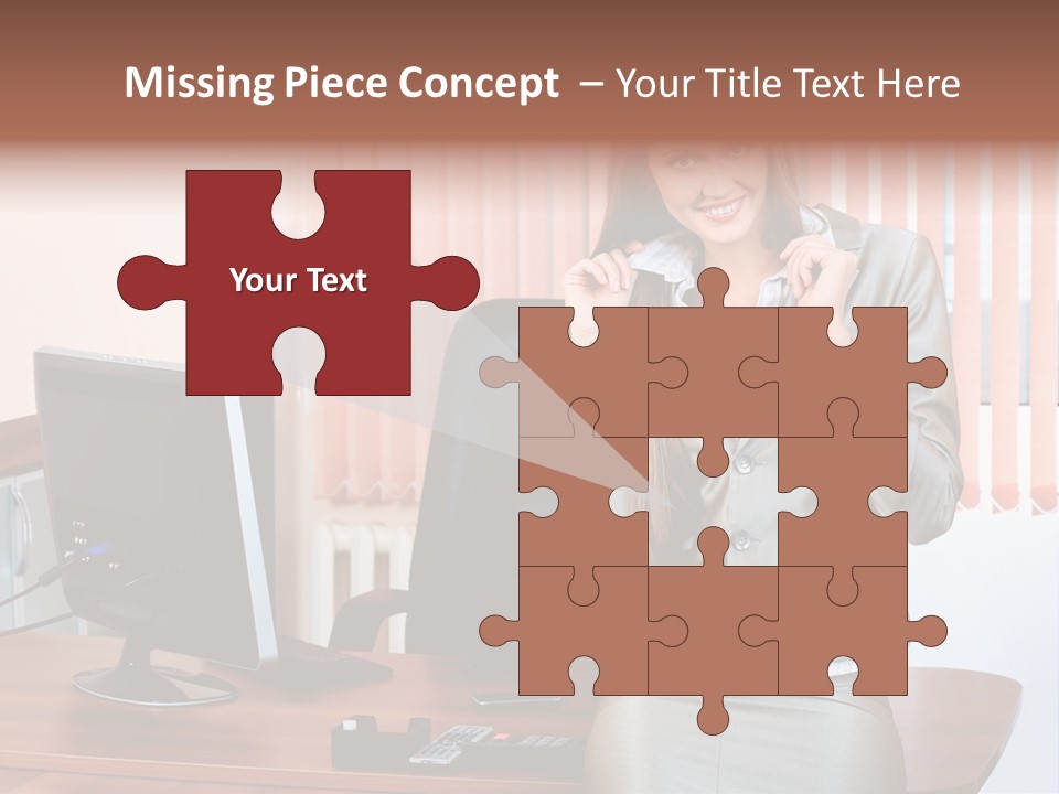 Friendly Information Girl PowerPoint Template