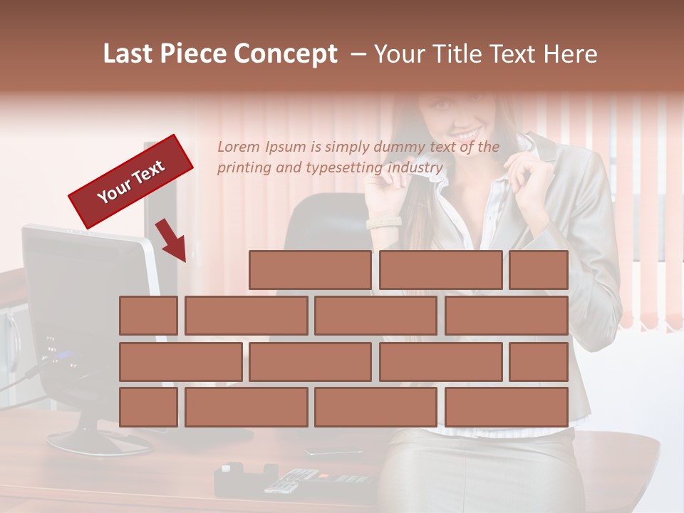 Friendly Information Girl PowerPoint Template